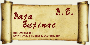 Maja Bujinac vizit kartica